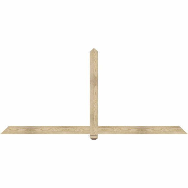 Ekena Millwork Eugene Rough Sawn Timber Gable Bracket, Douglas Fir, 96"W x 44"H x 4"D x 4"F, 11/12 Pitch GBW096X44X0404EUG00RDF - main